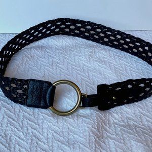 Cole Haan Black Braided Leather Belt (M)
